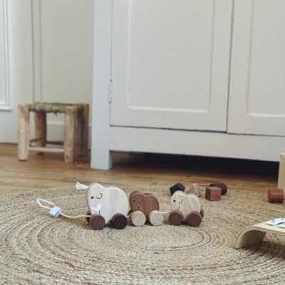 Jouet en bois à tirer