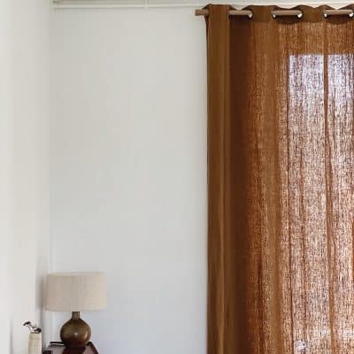 Rideaux lin tabac