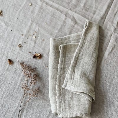 Serviette coton beige