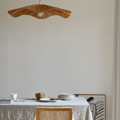 Suspension luminaire en raphia